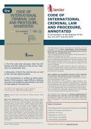 code of international criminal law and procedure, annotated - Larcier