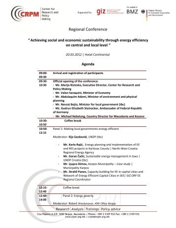 Conference agenda - pasos