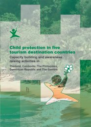 Child protection in five tourism destination countries - Ecpat