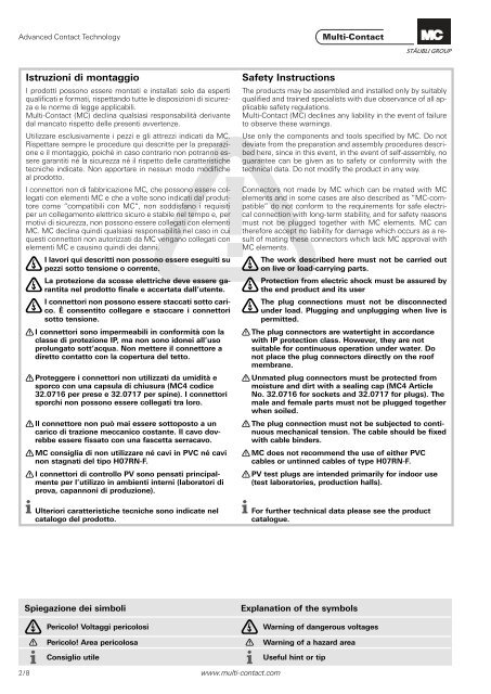 Assembly instructions MA260 (it_en) - Multi-Contact