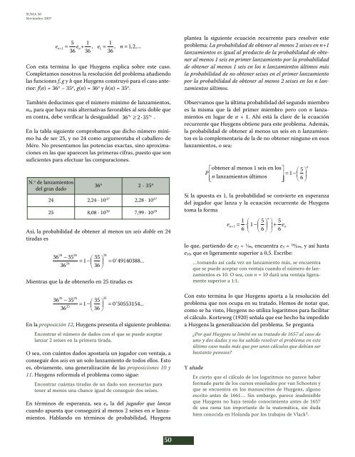 El problema de los dados del caballero de Méré: soluciones ...