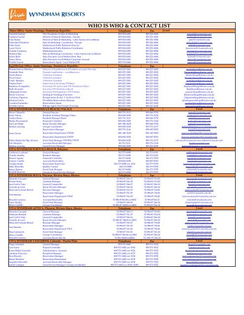 WHO IS WHO & CONTACT LIST - Uiltrasporti