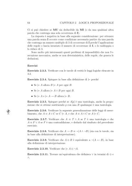 Logica Matematica Corso di Laurea in Informatica ... - Mbox.dmi.unict.it