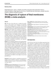 The diagnosis of rupture of fetal membranes (ROM): a meta-analysis