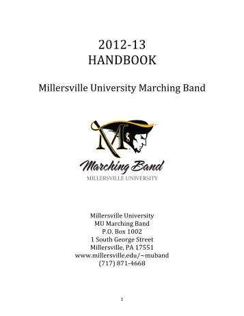 2012 band handbook - Millersville University