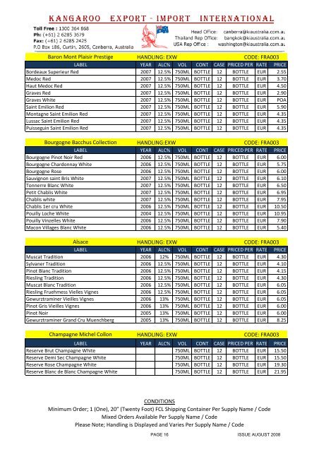 australian wine catalogue - Top