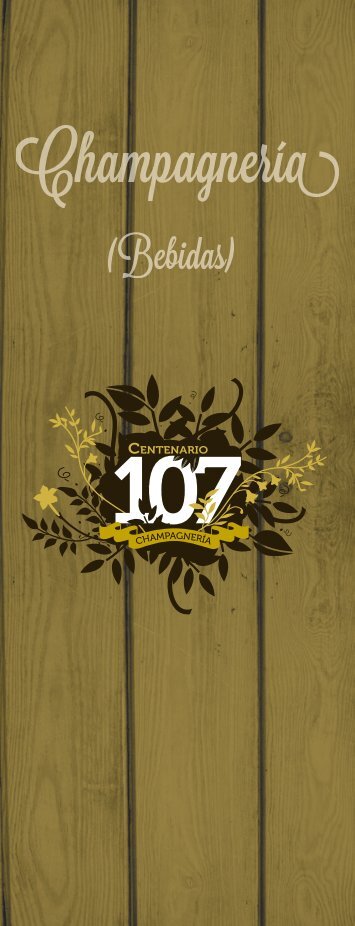 Vea Nuestro Menu de Bebidas - Centenario 107- Cervecería