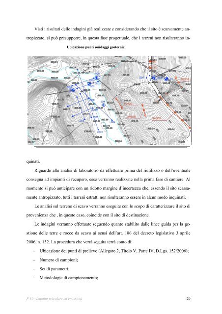 Piano di gestione terre e rocce da scavo - Valutazione Ambientale ...