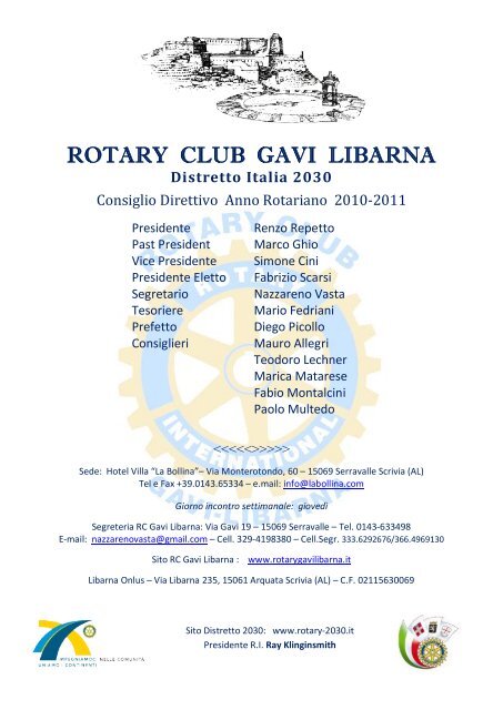 ROTARY CLUB GAVI LIBARNA - Rotary Gavi Libarna