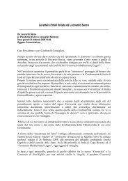 Mail al Presidente ed al Consiglio Nazionale - Misericordia On Line