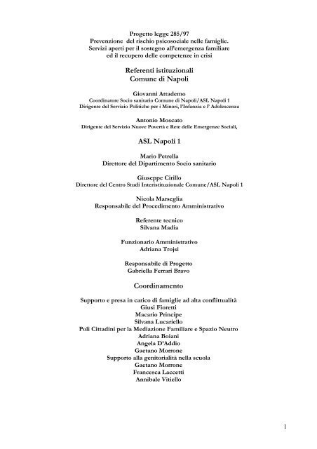 Report d'attività 2002-2007 - Centroperlefamiglienapoli.it