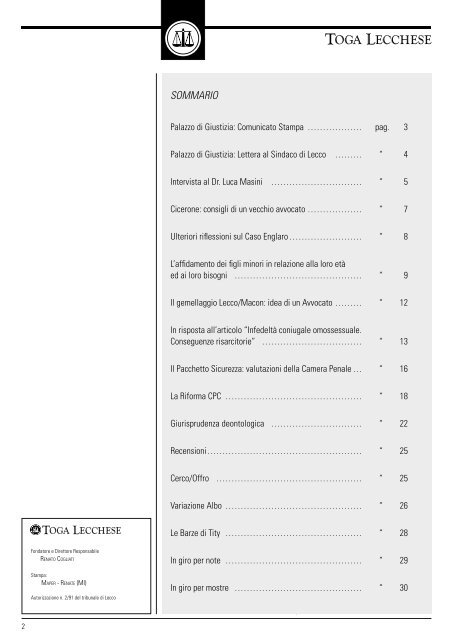 Leggi il formato PDF - Ordine degli Avvocati di Lecco