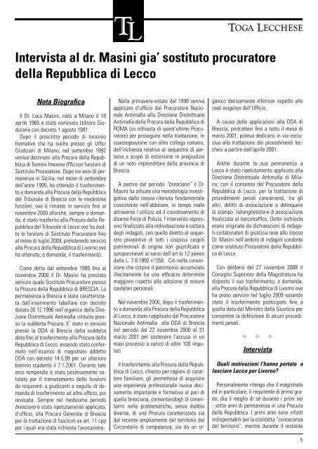 Leggi il formato PDF - Ordine degli Avvocati di Lecco