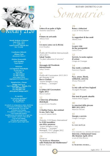 Rivista luglio 2012 - Distretto 2120