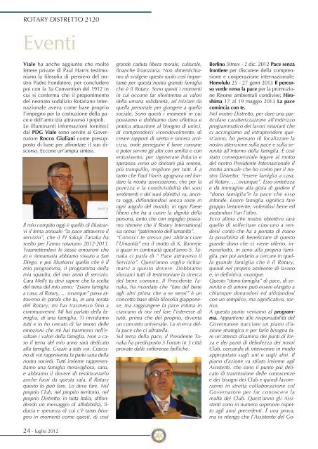 Rivista luglio 2012 - Distretto 2120