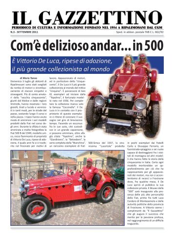 Il Gazzettino n. 3 Settembre 2011 - Comune di Ripalimosani