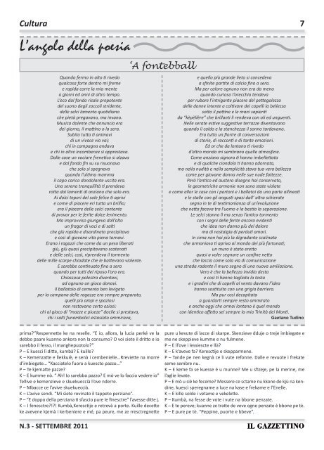 Il Gazzettino n. 3 Settembre 2011 - Comune di Ripalimosani