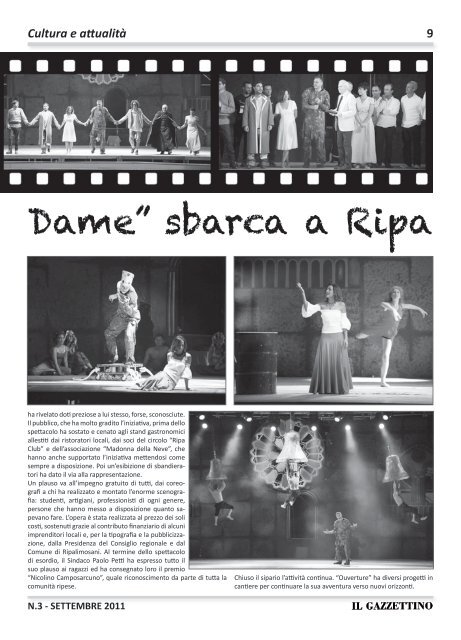 Il Gazzettino n. 3 Settembre 2011 - Comune di Ripalimosani