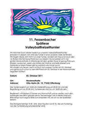 Turniereinladung Fessenbach 2011
