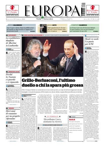 Grillo-Berlusconi, l'ultimo duello a chi la spara più grossa - Europa ...