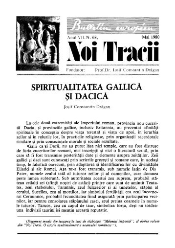 spiritualitatea gallica si dacica - Fondazione Europea Dragan