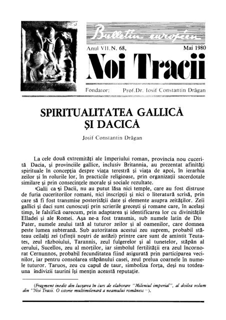 spiritualitatea gallica si dacica - Fondazione Europea Dragan