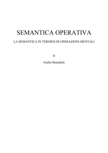 SEMANTICA OPERATIVA - Mind, Consciousness, and Language