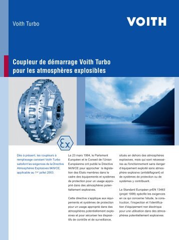 Voith Turbo Couplings for potentially explosive atmospheres