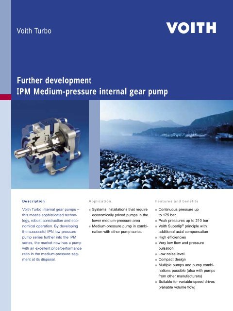 IPM Medium-pressure internal gear pump - Voith Turbo