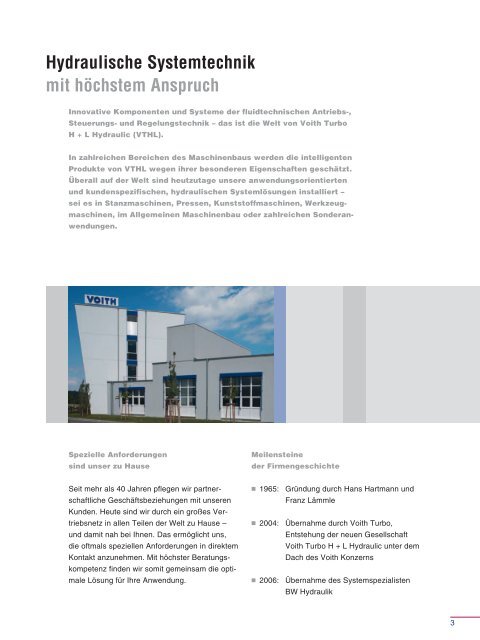 Voith Turbo H + L Hydraulic Produkte und Anwendungen