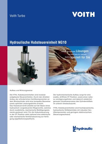 Hydraulische Hubsteuereinheit NG10 - Voith Turbo