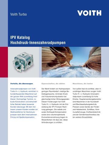 IPV Katalog ? Hochdruck-Innenzahnradpumpen - Voith Turbo