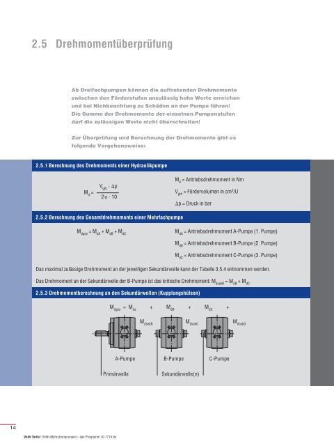 Voith-Mehrstrompumpen ? das Programm - Voith Turbo