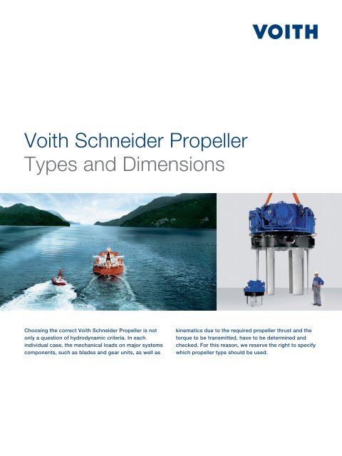 Voith Schneider Propeller Types and Dimensions - Voith Turbo