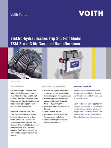 Elektro-hydraulisches Trip Shut-off Modul TSM 2-o-o-3 ... - Voith Turbo