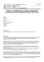 IPNOSI E TERMOREGOLAZIONE CORPOREA - HumanTrainer