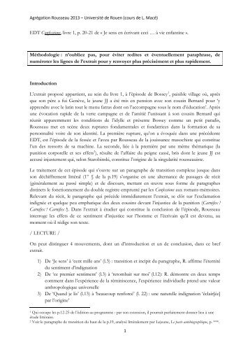 EDT Confessions, livre 1, p. 20-21 de « Je sens en écrivant ceci … à ...