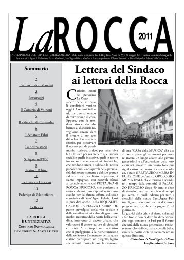 Lettera del Sindaco ai lettori della Rocca - La Rocca - il giornale di ...