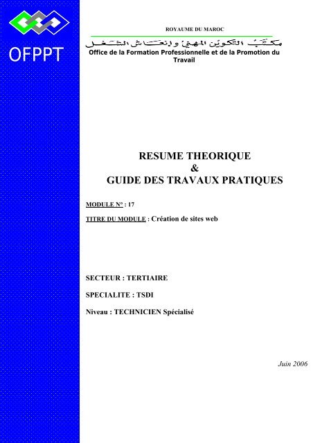 resume theorique & guide des travaux pratiques - ista 4 all ...