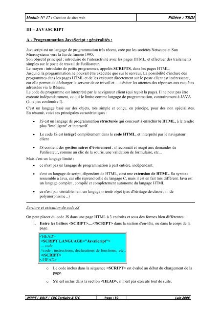 resume theorique & guide des travaux pratiques - ista 4 all ...