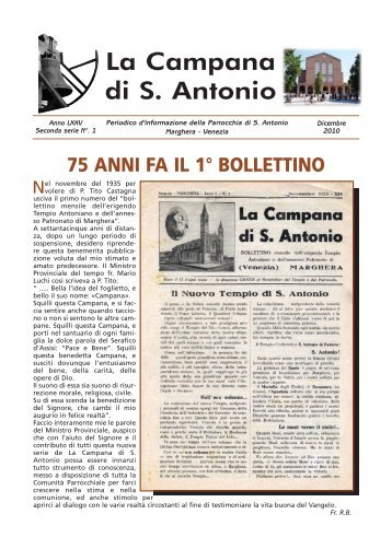 La Campana di S. Antonio - Noivenezia.It