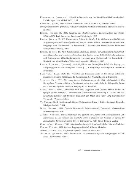 archivum lithuanicum 2 (4,26 mb) - Lietuvių kalbos institutas