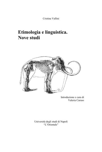 Etimologia e linguistica. Nove studi - OPAR L'Orientale Open ...