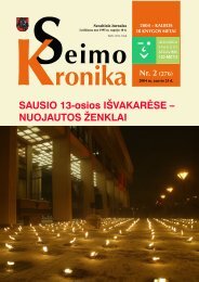 Nr. 2(276) - Lietuvos Respublikos Seimas