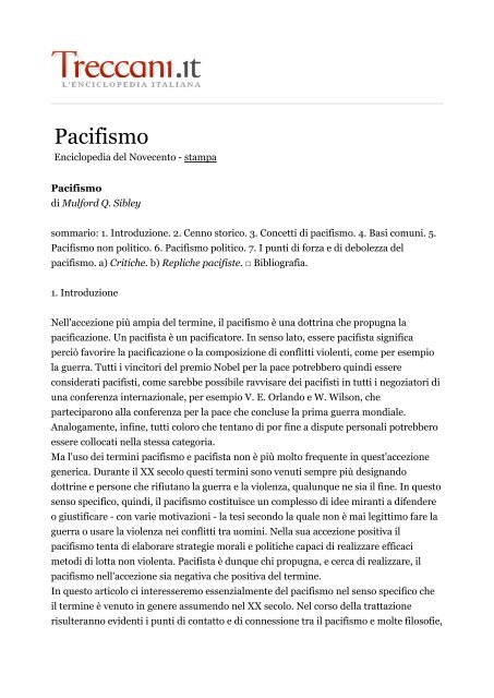 Treccani, il portale del sapere - Facolta' di Scienze Politiche