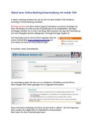 Ablauf einer Online-Banking-Erstanmeldung mit ... - Volksbank Achern