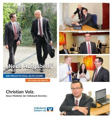 Christian Volz ist neuer Filialleiter - Volksbank Achern