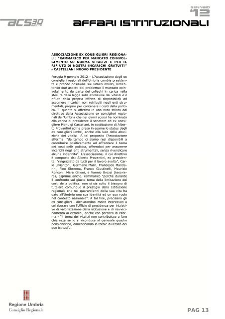 PAG 1 - Consiglio Regionale dell'Umbria - Regione Umbria