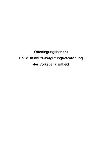 Information nach § 7 ... - Volksbank Erft eG