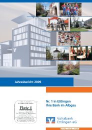 Jahresbericht 2009 - Volksbank Ettlingen eG